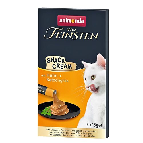 Vom Feinsten Snack Cream Chicken & Catgrass 6x15g