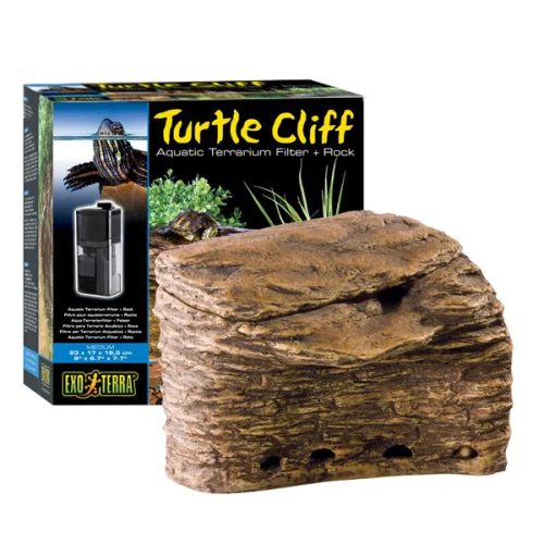 Turtle Cliff Medium teknőskiülő +F250 vízszűrő