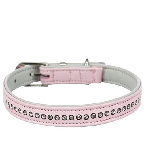 Rhinestones Comfort Strasszköves nyakörv Pink S-M 27-33cm  