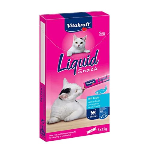 Cat Liquid Snack Lazac +Omega-3 6x15g