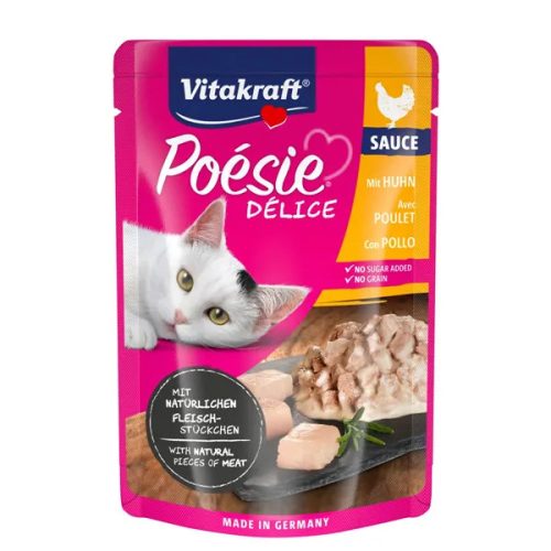 Poésie Délice Sauce with Chicken Csirke darabok szószban 85g