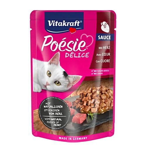 Poésie Délice Sauce with Heart Szívdarabok szószban 85g