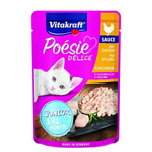 Poésie Délice Junior Sauce with Chicken Csirke darabok szószban 85g