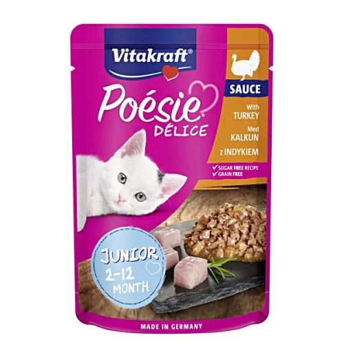 Poésie Délice Junior Sauce with Turkey Pulyka darabok szószban 85g